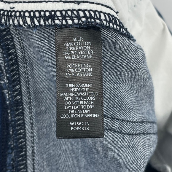 Beta Brand Size Medium Dark Wash Pull On Stretch Elastic Waist Straight Leg Jean - Picture 9 of 9